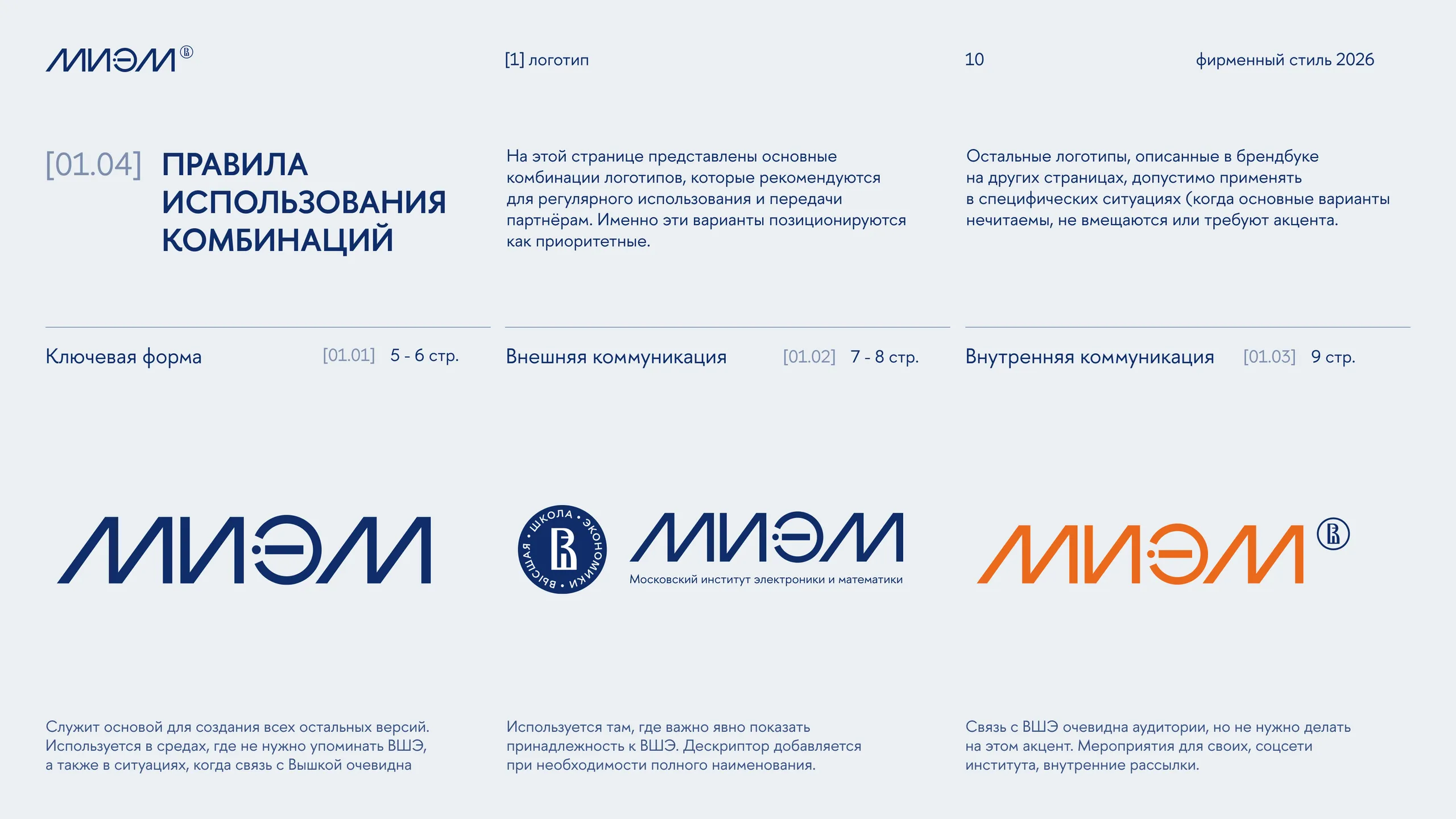 Варианты логотипа МИЭМ